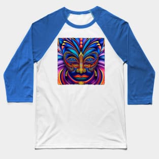 New World Gods (8) - Mesoamerican Inspired Psychedelic Art Baseball T-Shirt